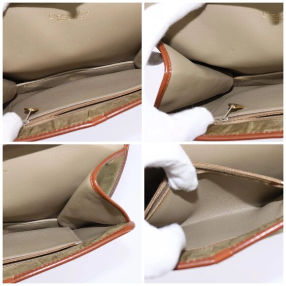 Christian Dior Shoulder Bag Nylon Beige Gold Auth 147658 - Picture 16 of 16